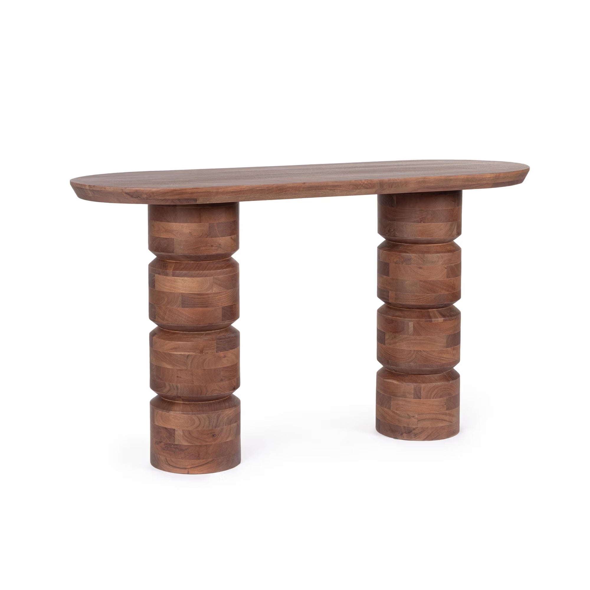 Solara Sculpt Wooden Console Table