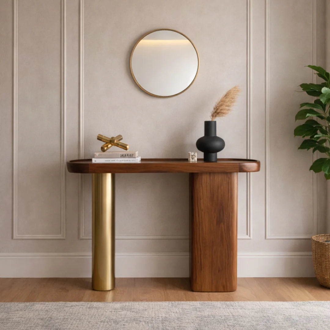 Creta Luxe Wooden Console Table