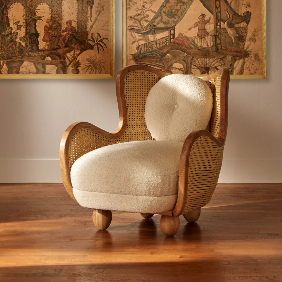 Aurelia Cane Lounge Chair