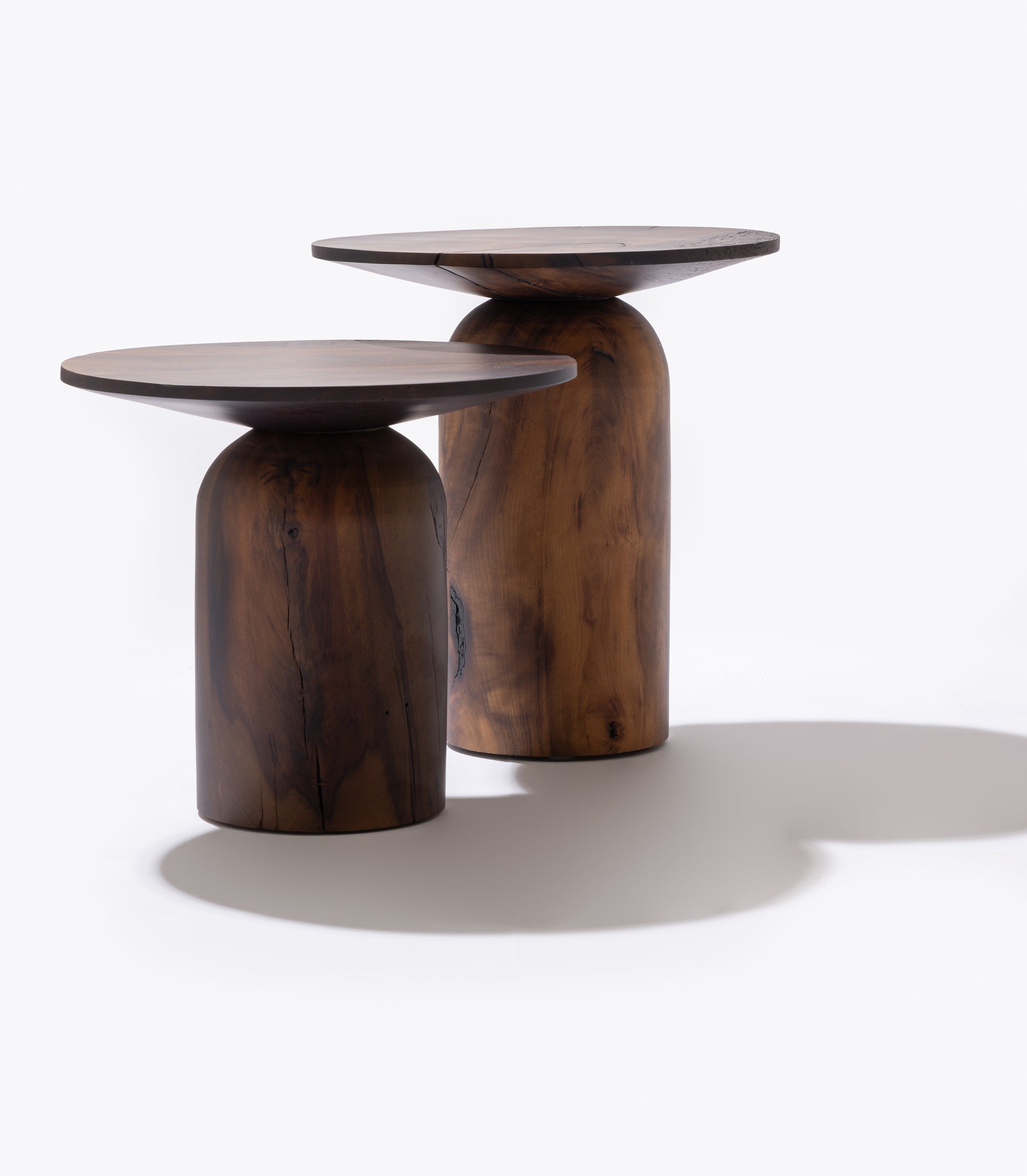 Terra Noir Wooden Side Table Set