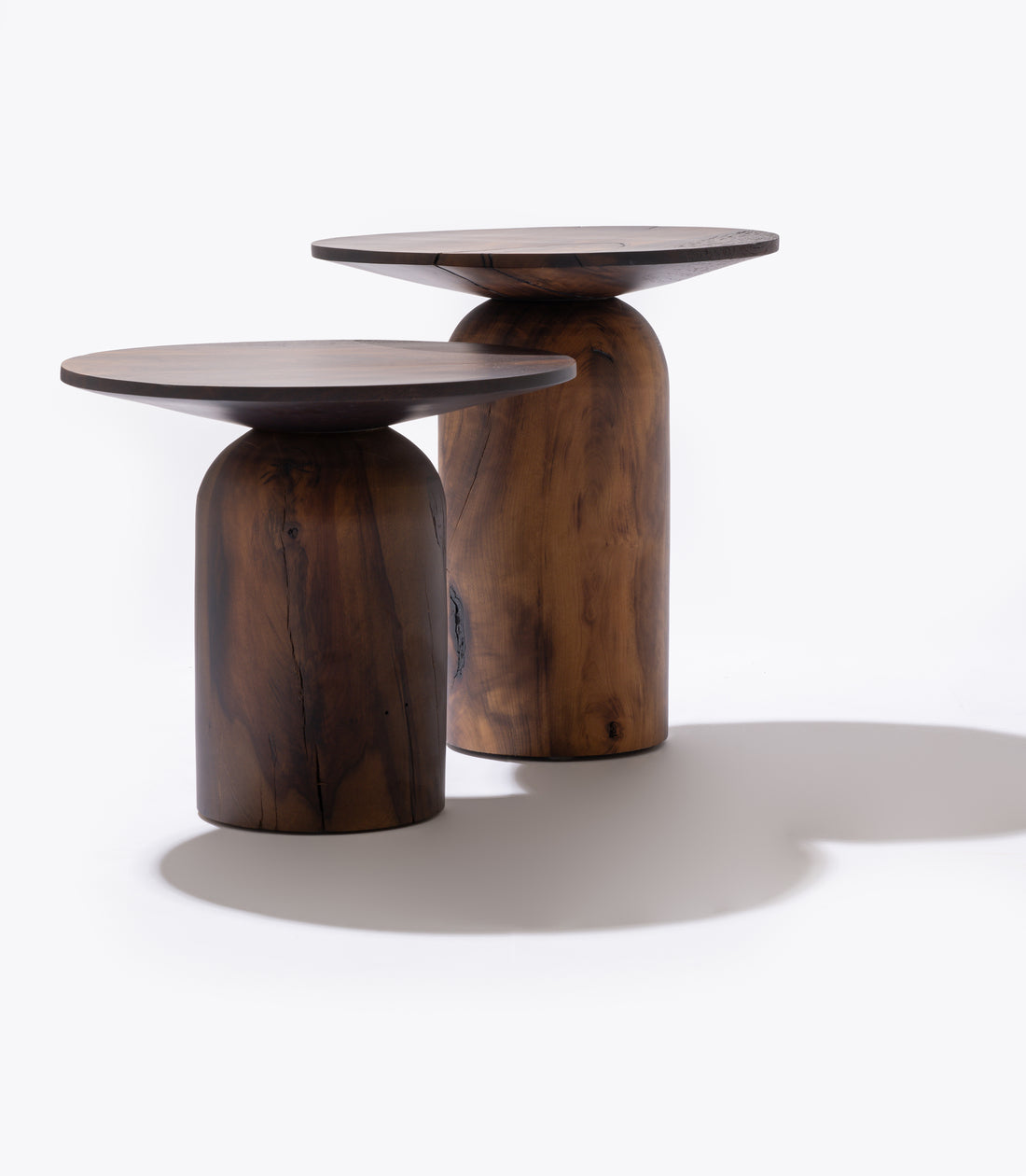 Terra Noir Wooden Side Table Set